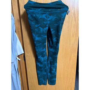 Eddie Bauer Camo Print Athleisure Leggings Blue Green XS Extra Small